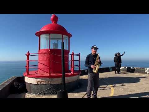 Sax live in Nazare on the famous lighthouse! Prince Alec Roadtrip Portugal No.4