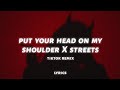 Red Silhouette Challenge Put Your Head On My Shoulder X Streets Lyrics TikTok Remix