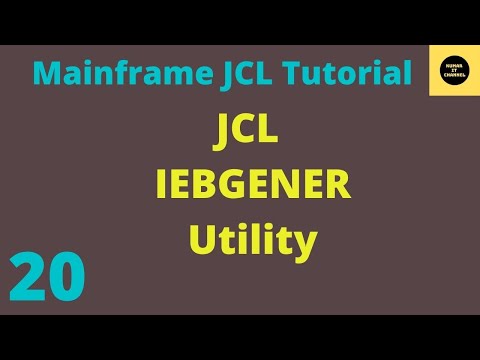 IEBGENER Utility in JCL - Mainframe JCL Tutorial - Part 20 (Vol Revised)