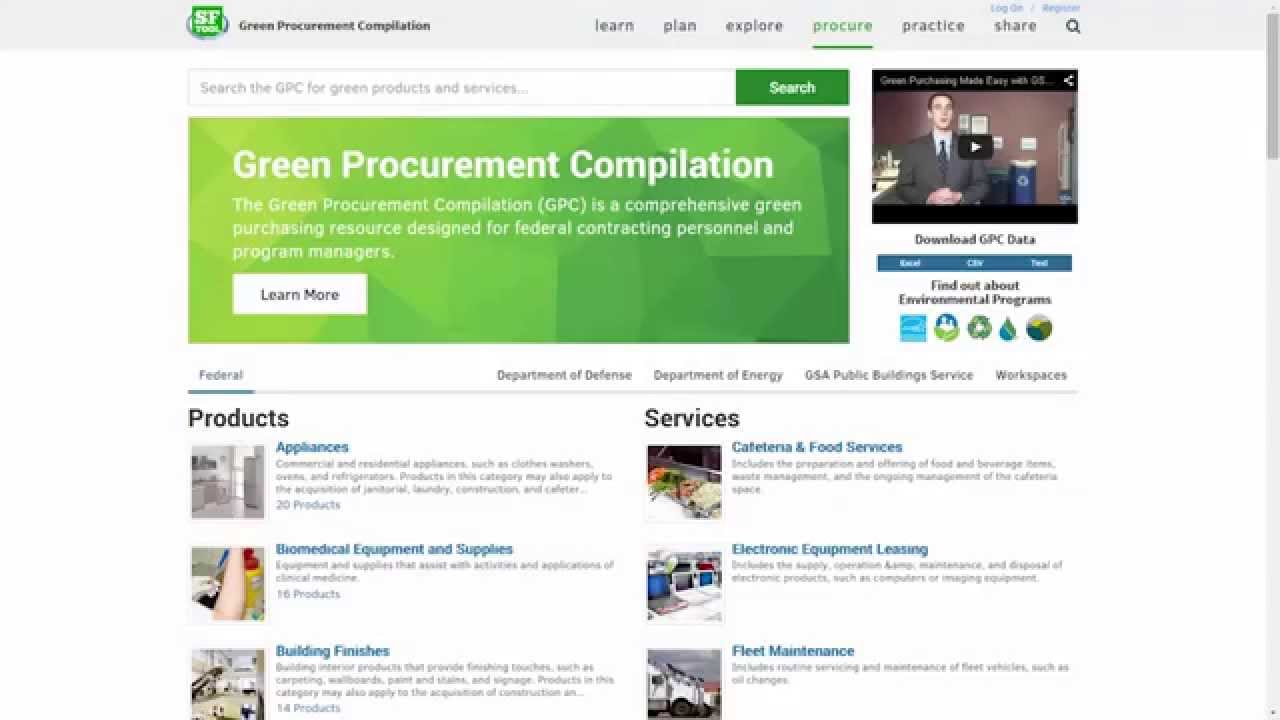 Green Purchasing Made Easy with GSA's Green Procurement Compilation