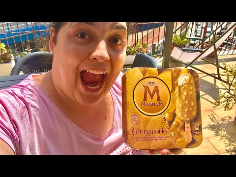 ASSAGGIO IL NUOVO GELATO MAGNUM PURGATORIO ALGIDA DOUBLE GOLD CARAMEL PER DANTE ALIGHIERI!! 😍🍦🔥💣