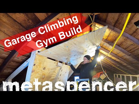 Garage Climbing Gym Build - Bouldering Walls + Chimney Video