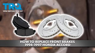 How to Replace Front Brakes 1994-1997 Honda Accord