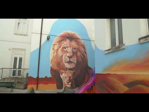 Trieste, inaugurato nel cortile della scuola Gaspardis il murale The Lion's power
