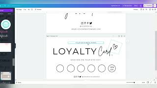 Loyalty Card Tutorial Canva Editing