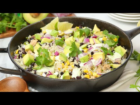 Mexican Chicken & Rice Skillet | Healthy + Quick + Easy