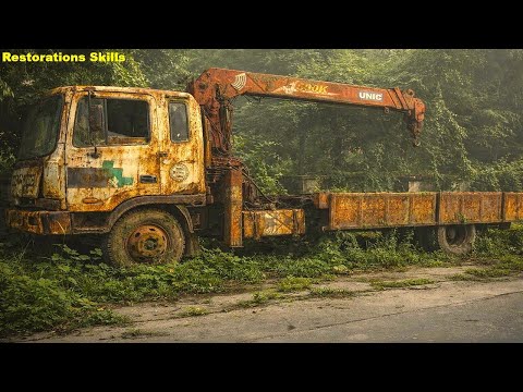 Complete Rebuild of a Severely Rusted Self-Propelled Crane | Engine Restoration