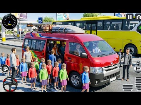 Us Van Simulator Mini Bus 3D Gameplay 🚐 | Realistic City Driving Experience in Busy Traffic 🏙️