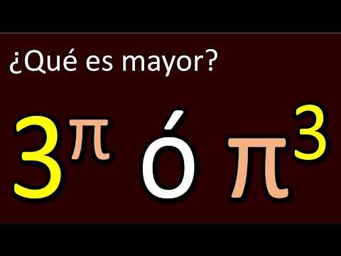 Qué es mayor: 3^π ó π^3