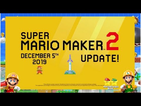 ⭐️Super Mario Maker 2⭐️ - NEW Update on Dec. 5th! - Speedrun Mode, New Items, The Master Sword!
