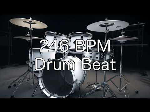 246 BPM Rock Drum Beat for Musical Practise
