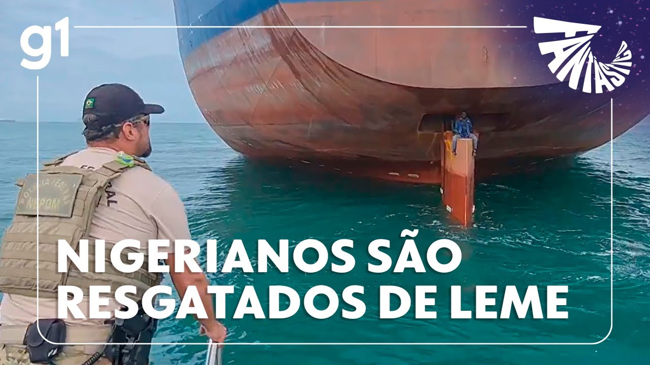 EXCLUSIVO: veja o resgate de nigerianos que viajaram escondidos em leme de navio I FANTÁSTICO