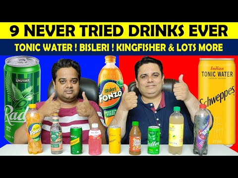 9 Never Tried Drinks EVER 😎 Tonic Water ! Bisleri ! Jade Forest ! Kingfisher ! Indian Food Vlogs