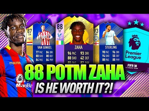 88 POTM ZAHA! IS HE WORTH IT?! FIFA 18 PL POTM SQUAD BUILDER!