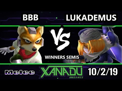 S@X 322 SSBM - BBB (Fox) Vs. Lukademus (Sheik) Smash Melee Winners Semis