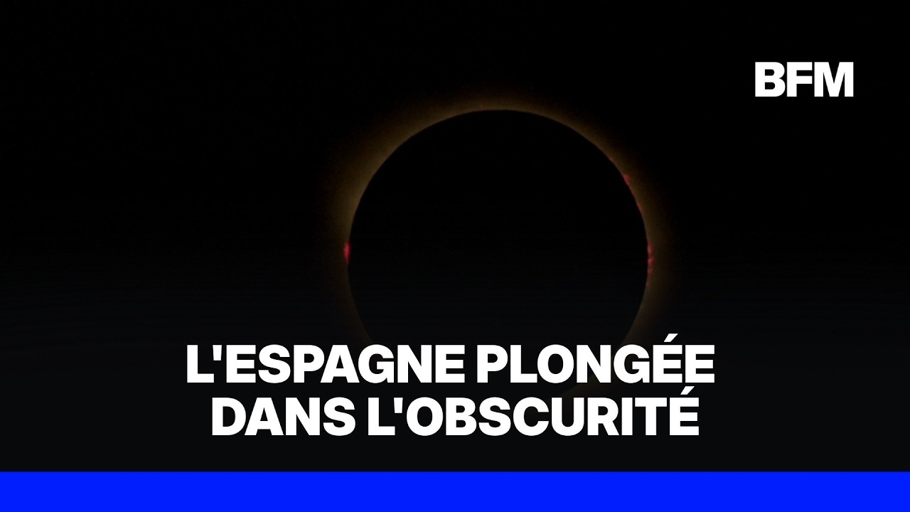 Éclipse solaire: la lune recouvre entièrement le soleil en Espagne
