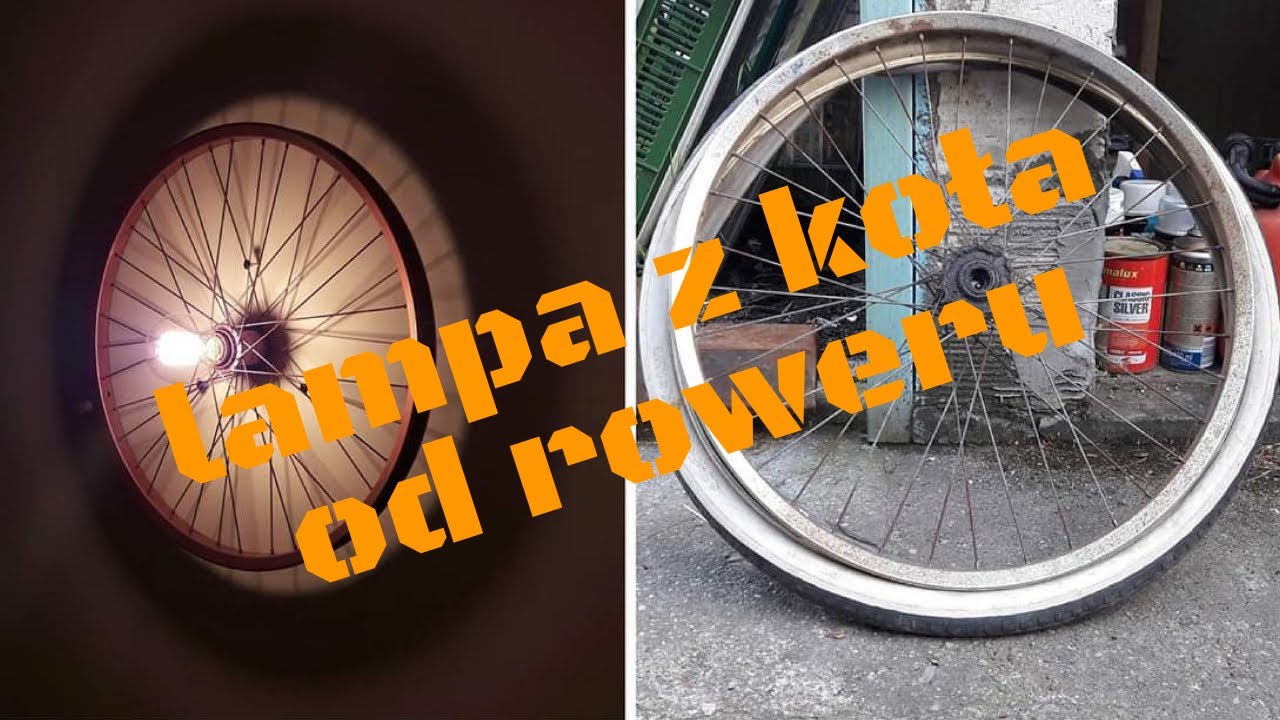 lampa z koła od roweru/upcykling/DIY/#inspiruj_się