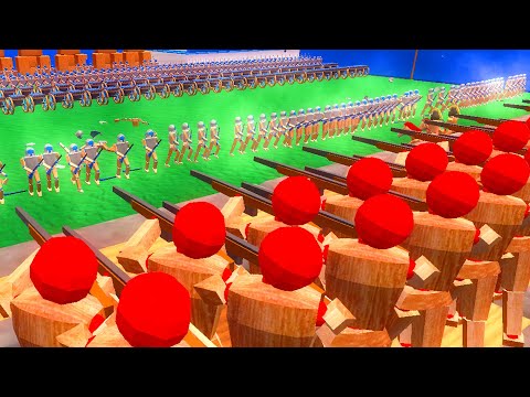 10,000 Toy Soldiers Charge FORTRESS WALLS Defense! - Wooden Battles