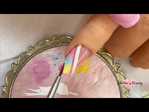 💖UÑAS CON FRANCÉS DE ESQUINA CON TINTAS DE ALCOHOL😍💅 #francesenuñas #tintasdealcohol