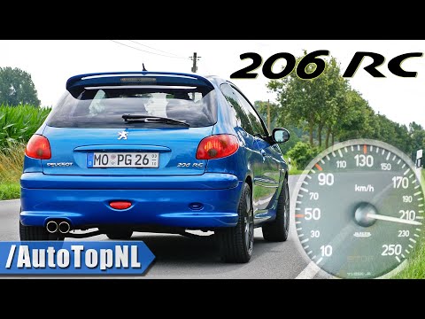 PEUGEOT 206 RC 177HP | ACCELERATION TOP SPEED & SOUND by AutoTopNL
