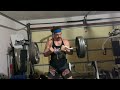 300 lbs Kroc Rows & 3 plate power curl