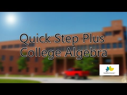 Quick Step Plus College Algebra