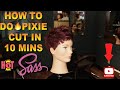 How To Cut Pixie Haircut Step By Step Tutorial For Beginners Short Haircut For Women Pixie Haircut