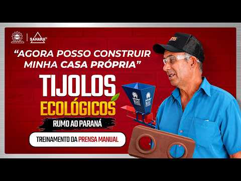PARANAVAÍ no PARANÁ tem uma PRENSA MANUAL produzindo TIJOLOS ECOLÓGICOS - Jarfel // Sahara