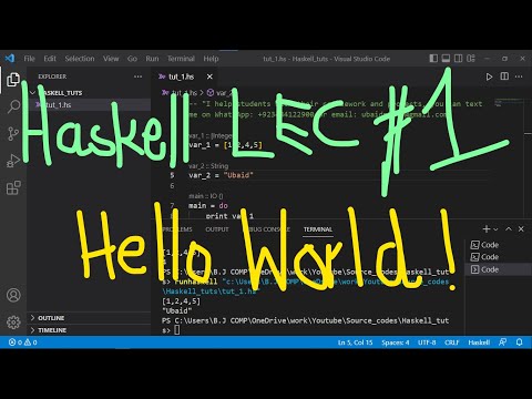 Haskell Programming Tutorial # 1 | Print in Haskell | Coursework help for Haskell | UBprogrammer