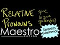 Explaining the RELATIVE PRONOUNS: que, lo que, quien, quienes in Spanish