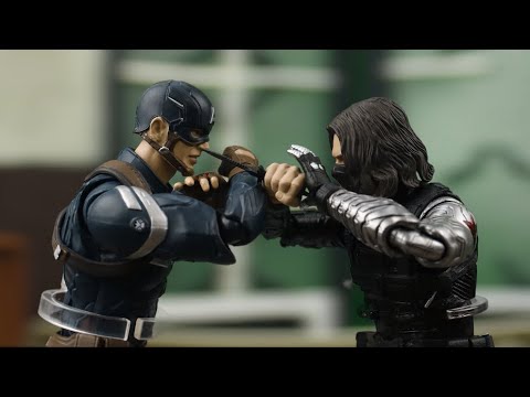 stop motion captain america vs winter soldier