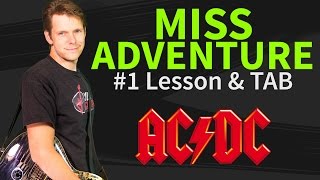How to play Miss Adventure on Guitar - AC/DC Guitar Lesson