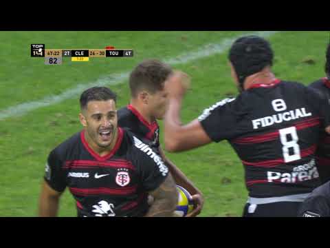 TOP 14 - J1 - Le magnifique essai de 100 mètres d'Antoine Dupont (Stade Toulousain) contre Clermont