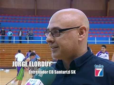 Jorge Elorduy tras el ascenso a EBA del Santurtzi