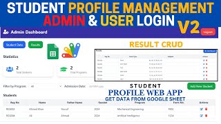 Student Profile Management App | Admin/User Login with Google Sheets & Apps Script | C22