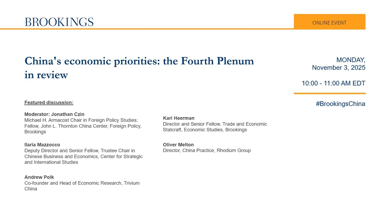 China’s economic priorities: the Fourth Plenum in review