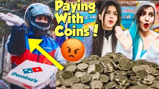 Buying Domino's Pizza With Coins🍕PRANK!! Dare Challenge ft. Wanderers Hub