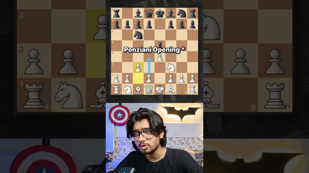 BEST Chess Opening Trap for Beginners, WIN in 12 MOVES with Ponziani #chesstraps #chesstricks