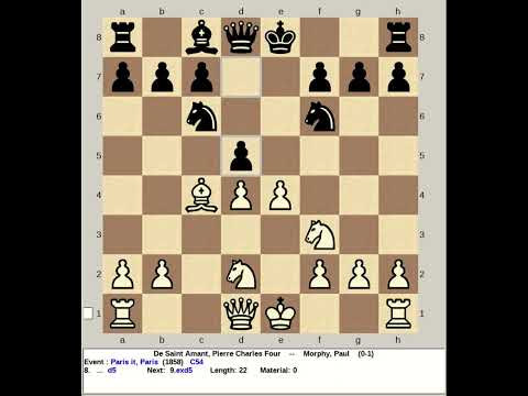 De Saint Amant, Pierre vs Morphy, Paul | Paris, 1858 #chess