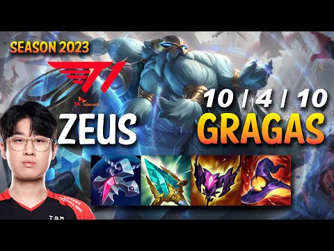 T1 Zeus GRAGAS vs JAYCE Top - KR Ranked