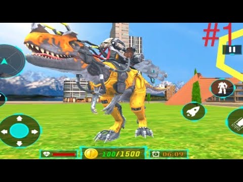 berubah - dino robot tranform car games Android gameplay bagian 1