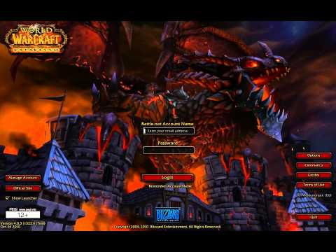 Cataclysm Login Screen - Deathwing's roar