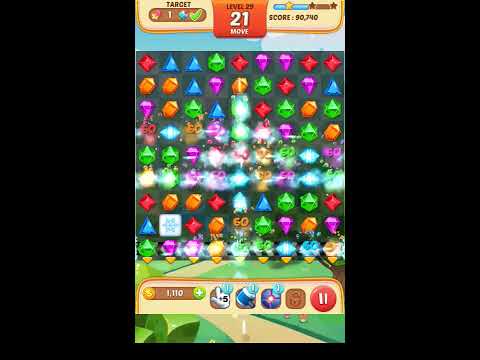 Jewel Match King Level 29 - Walkthrough ( No Booster )