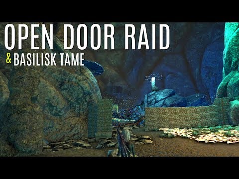 BASILISK TAME and The Open Cliff Plat Raid (E26) - Official 6 Man Tribes - ARK Survival