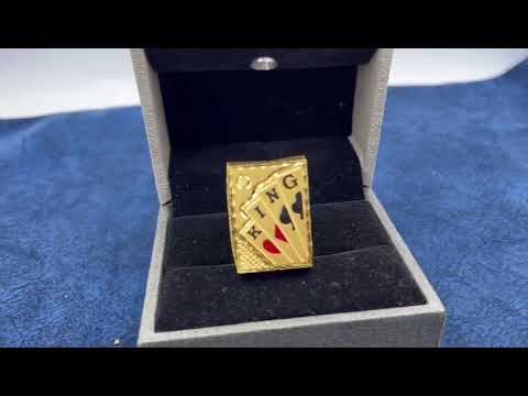 Male golden a-467 gold forming king men ring, 10.80 gm (appr...