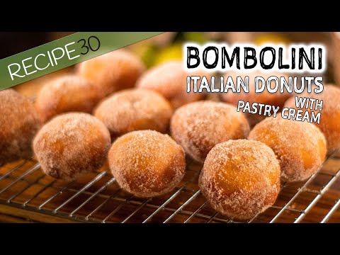 Bombolini (Italian donuts with pastry cream)
