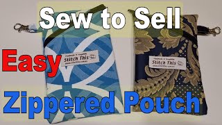 Sew to Sell Easiest Diagonal pouch. pencil case, glasses case, coin purse. Easiest little pouch.