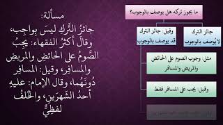 صورة الدرس 24   جائز الترك ليس بواجب