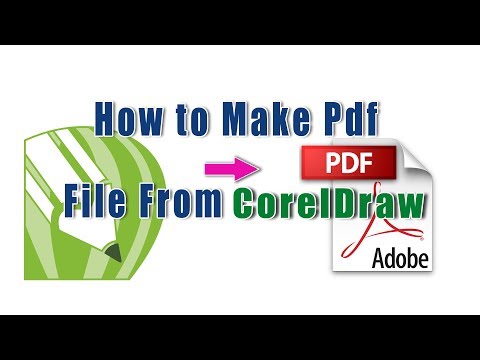 how to make pdf file from coreldraw