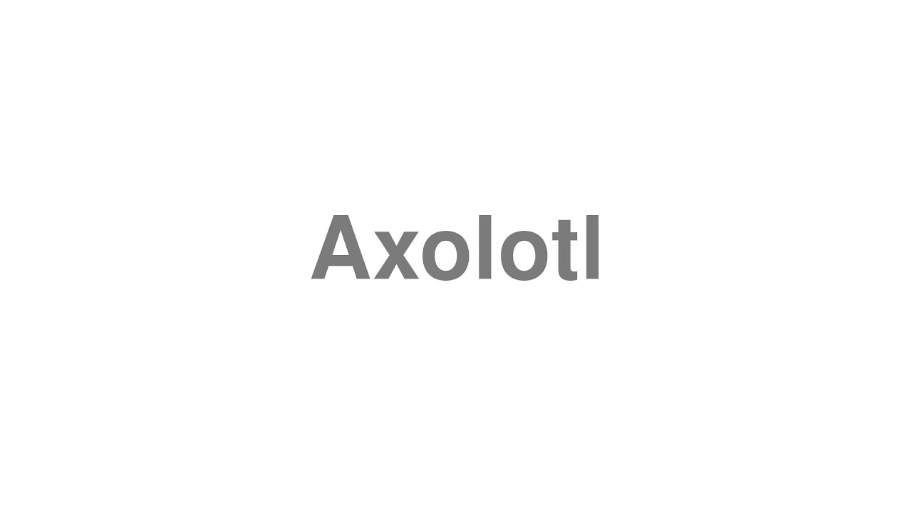 How to Pronounce Axolotl